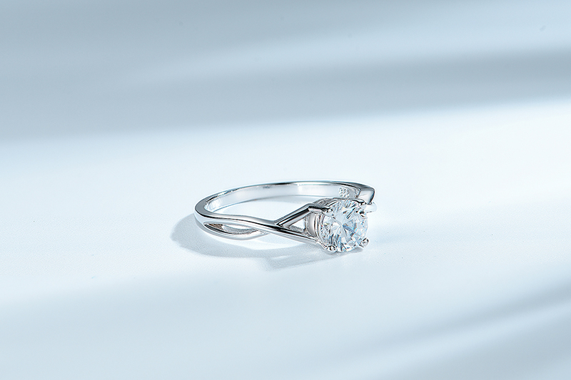 925 Sterling Silver Rings with Clear CZ