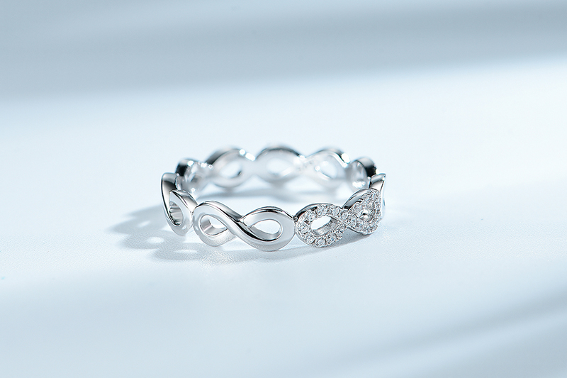 925 Silver Infinity Ring Band