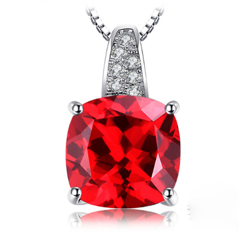S925 Silver Jewelry Set with Ruby Color CZ stone