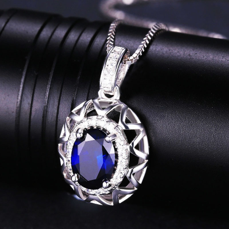 925 Sterling Silver Necklace Jewelry with Amethyst Cystal