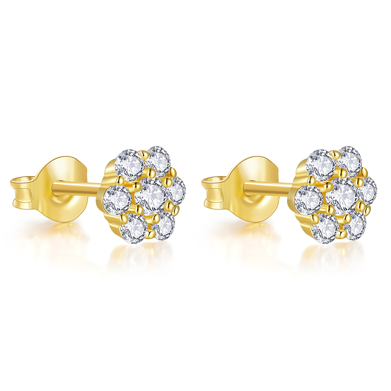 Fashion 18K Yellow Gold Diamond Studs 0.5ct Diamond