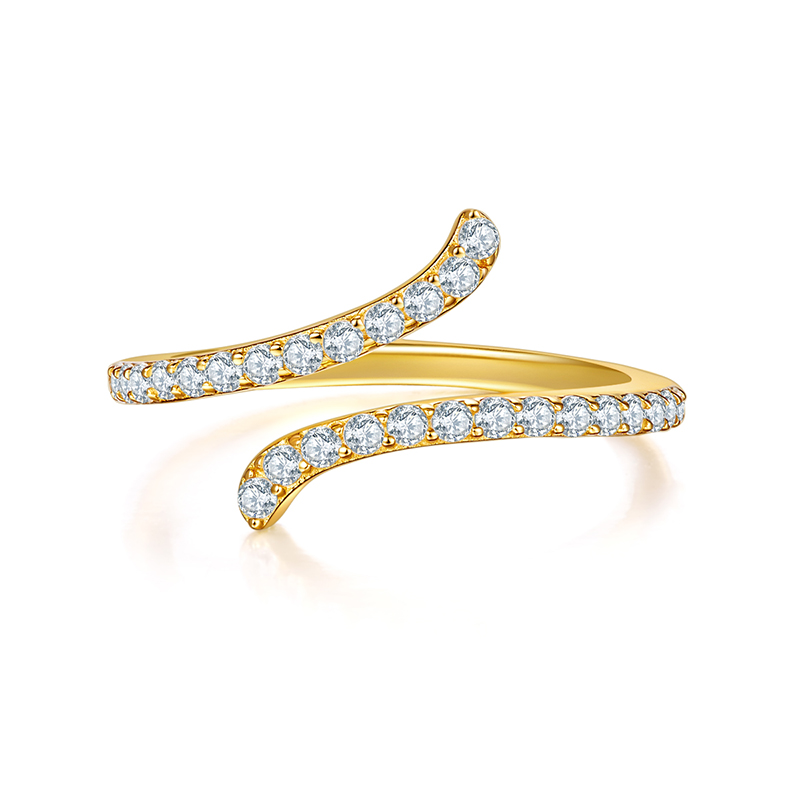 18K Yellow Gold N Diamond Ring Band Fashion Jewelry