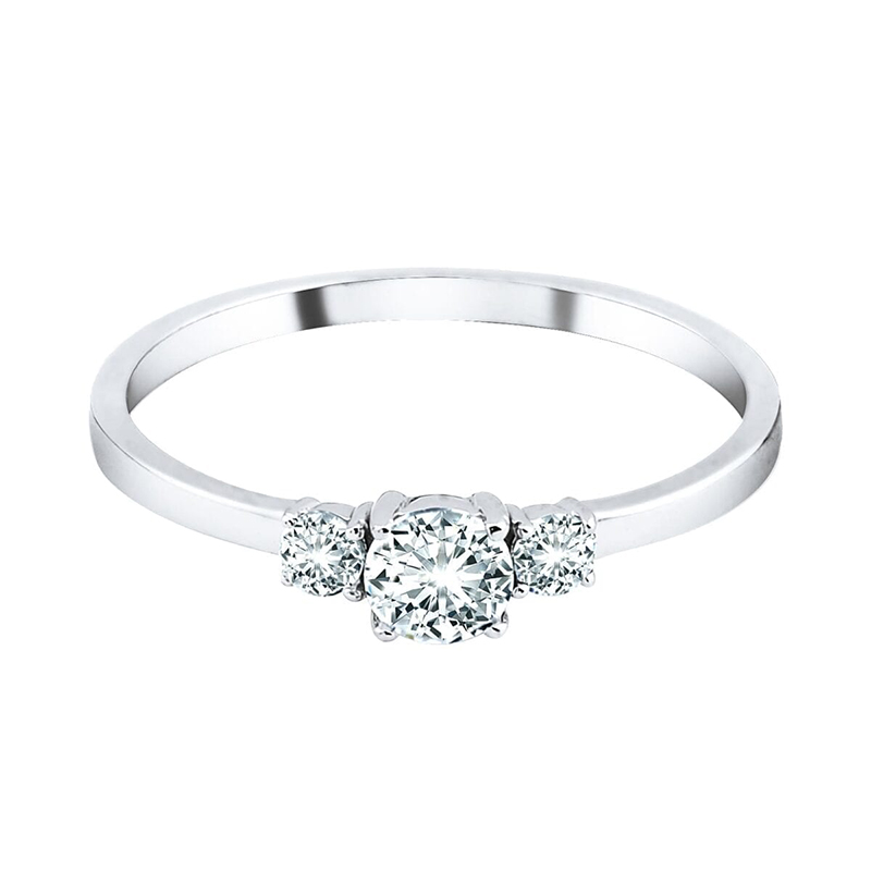 Fashion 18K White Gold Diamond Engagement 戒指 CVD Lab Diamond Jewelry