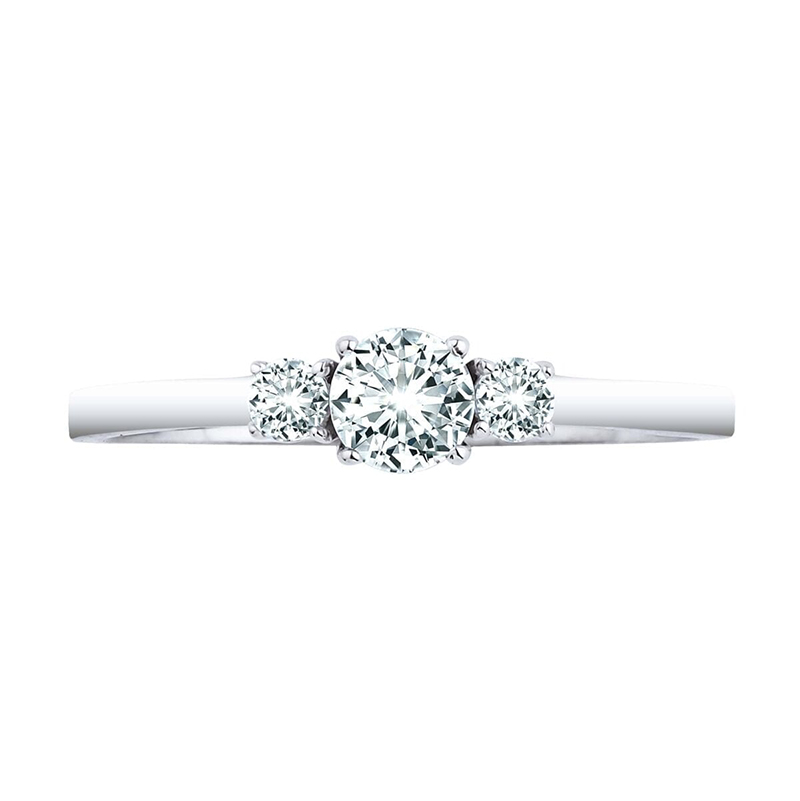 Fashion 18K White Gold Diamond Engagement Ring CVD Lab Diamond Jewelry