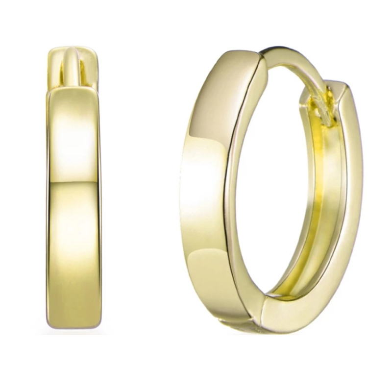 Fashion Jewelry 925 Silver Earring Hoops with Rose Gold Plated