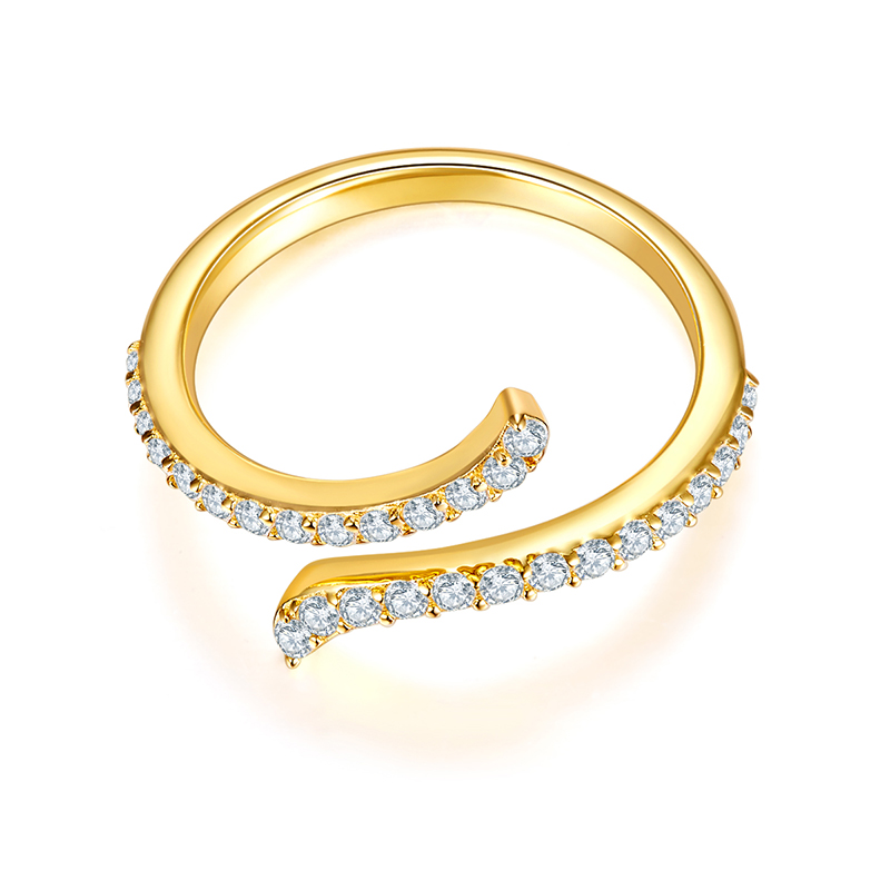 18K Yellow Gold N Diamond Ring Band Fashion Jewelry