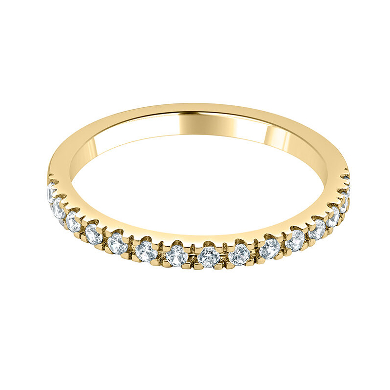 18K Yellow Gold Diamond Ring Band Jewelry