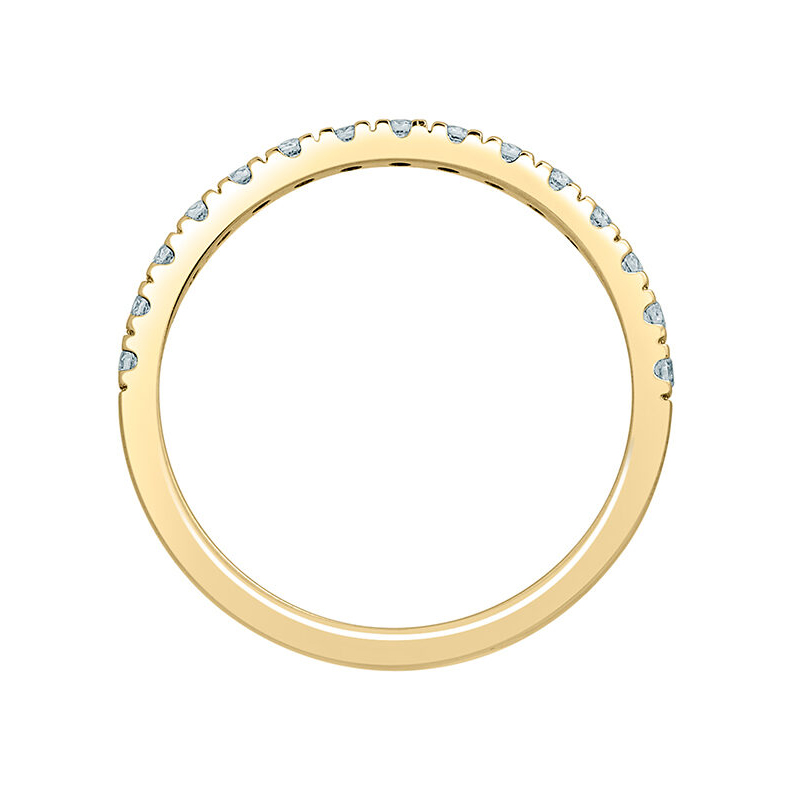18K Yellow Gold Diamond Ring Band Jewelry