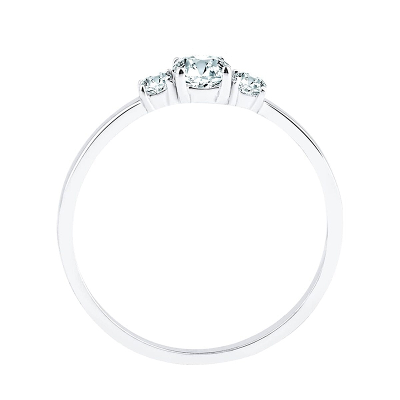 Fashion 18K White Gold Diamond Engagement Ring CVD Lab Diamond Jewelry