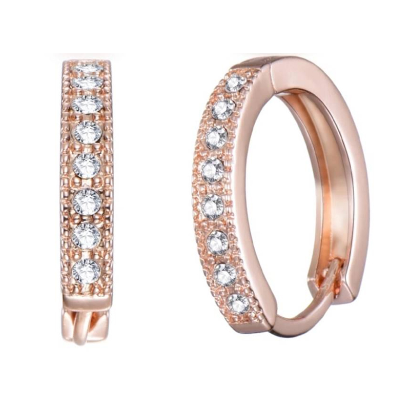Fashion Jewelry 925 Silver Earring Hoops with Moissanite